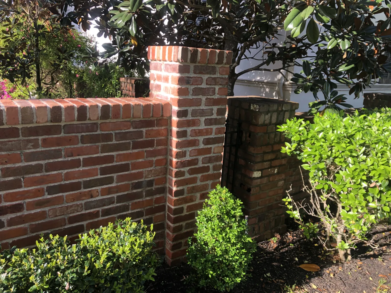 Brick exterior after cleaning in the Champions area of Greater Houston