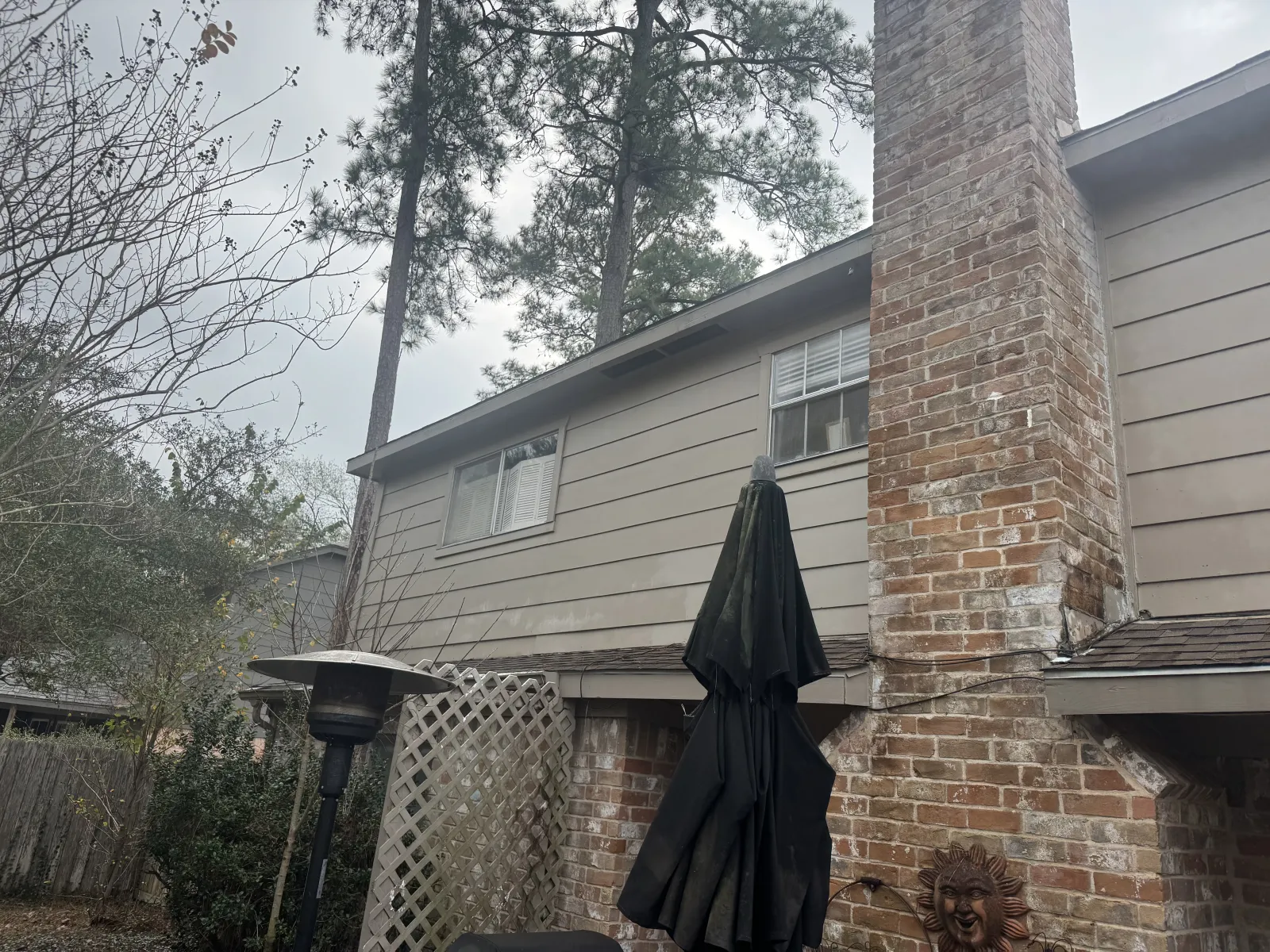 Clean Magnolia house siding after soft washing